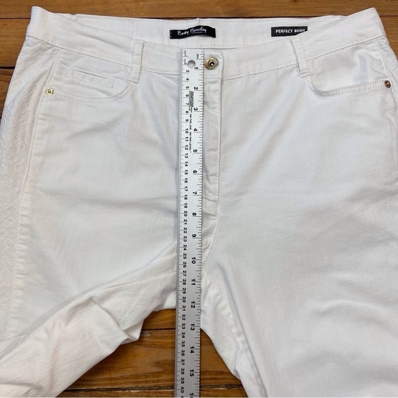 BETTY Barclay trousers white denim Perfect body high rise jeans plus size 16 - Picture 13 of 16